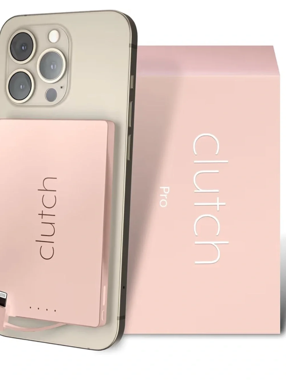 Like New Pink Clutch Portable Power Bank / TSA Approved Travel Charger USB-C
